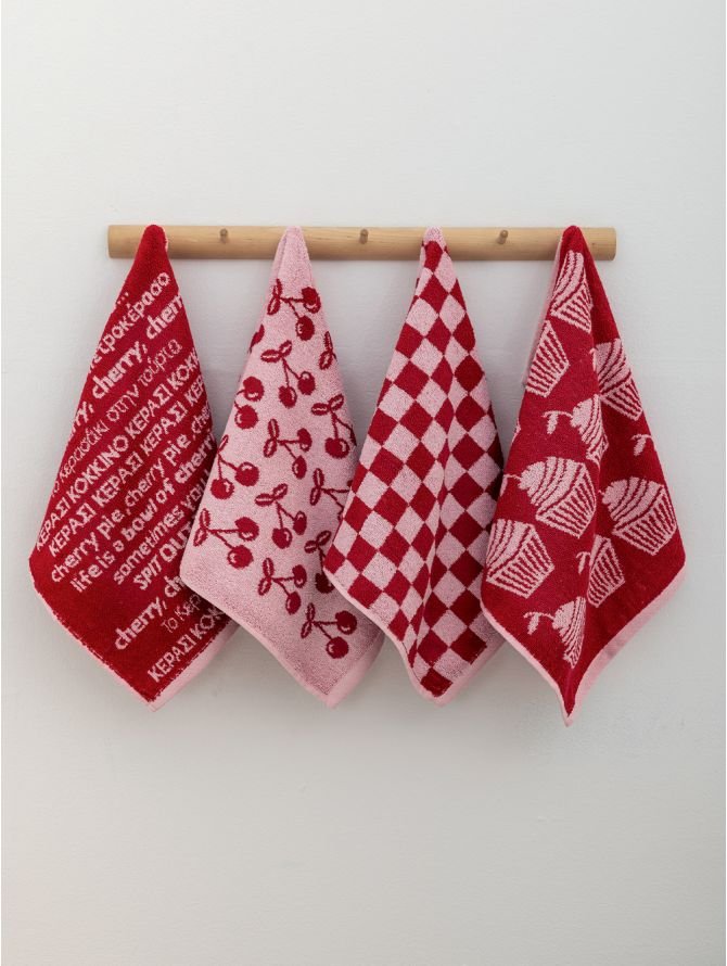 Jack103 Σετ Πετσέτες Κουζίνας 4τμχ, κρεμασμένες