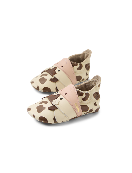 Bobux Soft Sole Mooley Cow White Swan Παπουτσάκια Black