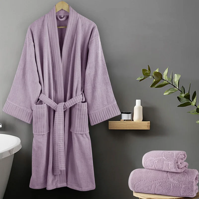 Kimono Μπουρνούζι Velvet Lilac