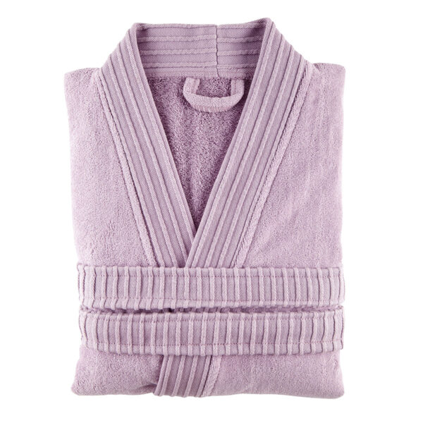 Kimono Μπουρνούζι Velvet Lilac διπλωμένο