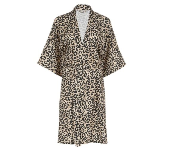 Leopard Cream Bamboo Kimono