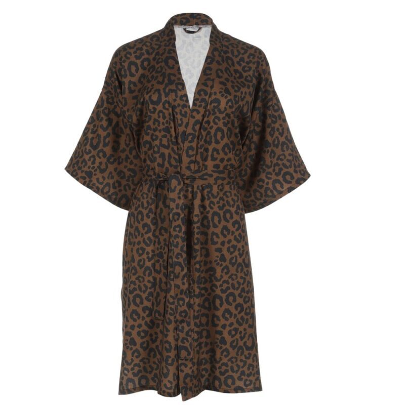 Leopard Choco Bamboo Kimono