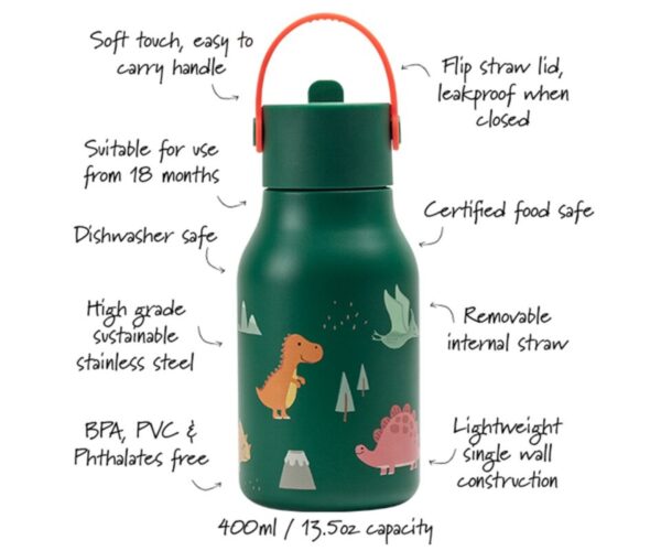 Dino Water Bottle 400ml