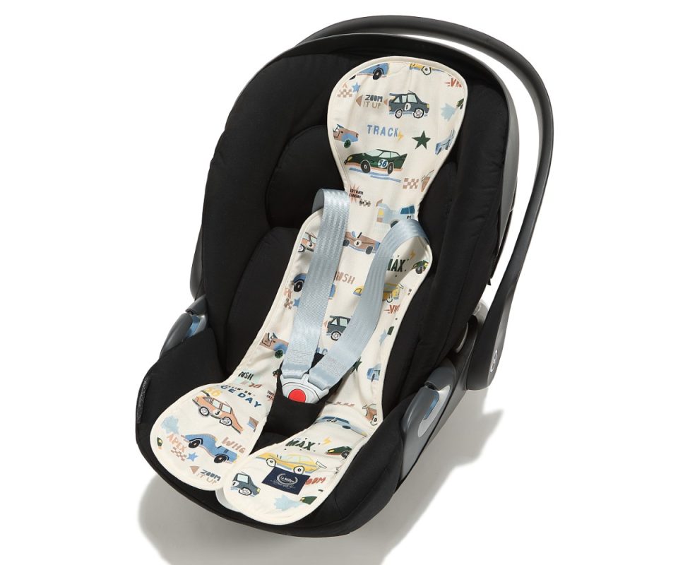 Grand Prix Προστατευτικό Car Seat, από 100% bamboo ύφασμα, διάστασης 75x25 cm, τοποθετημένο σε καρεκλάκι αυτοκινήτου