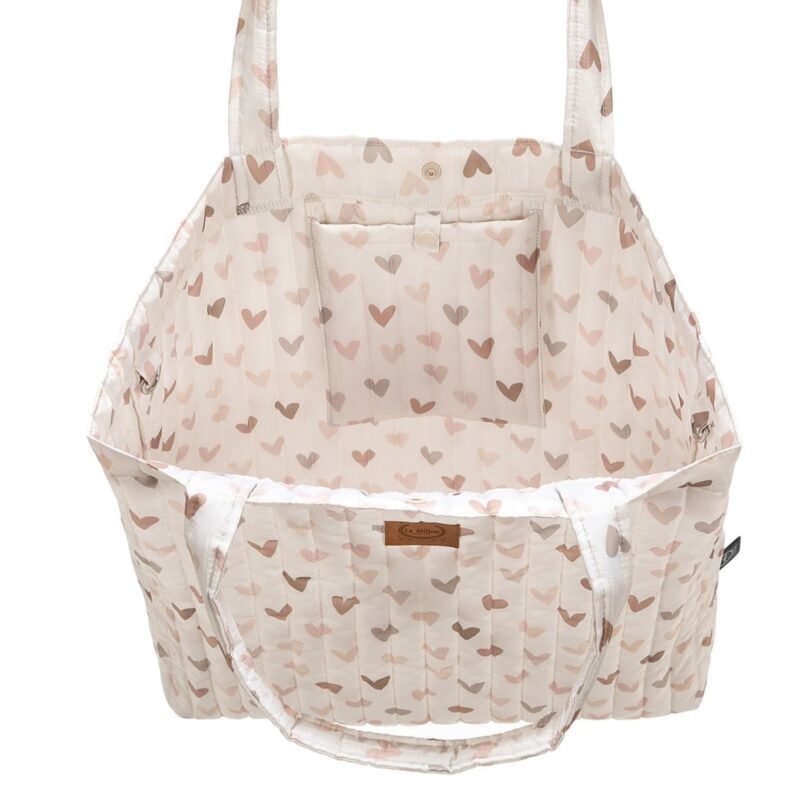 Heartbeat Ortalion Shopper Bag Beige
