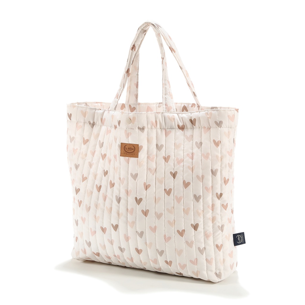 Heartbeat Ortalion Shopper Bag Beige