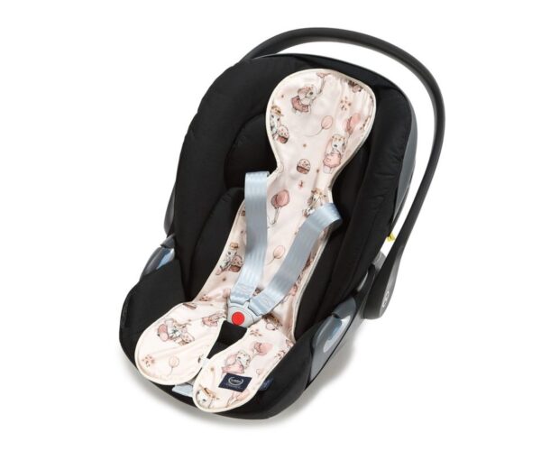 Rossie Προστατευτικό Car Seat, από 100% bamboo ύφασμα, διάστασης 75x25 cm, τοποθετημένο σε καρεκλάκι αυτοκινήτου