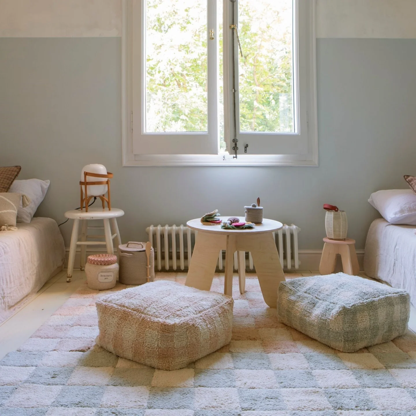 Kitchen Tiles Χαλί Δωματίου Blue Sage στρωμένο