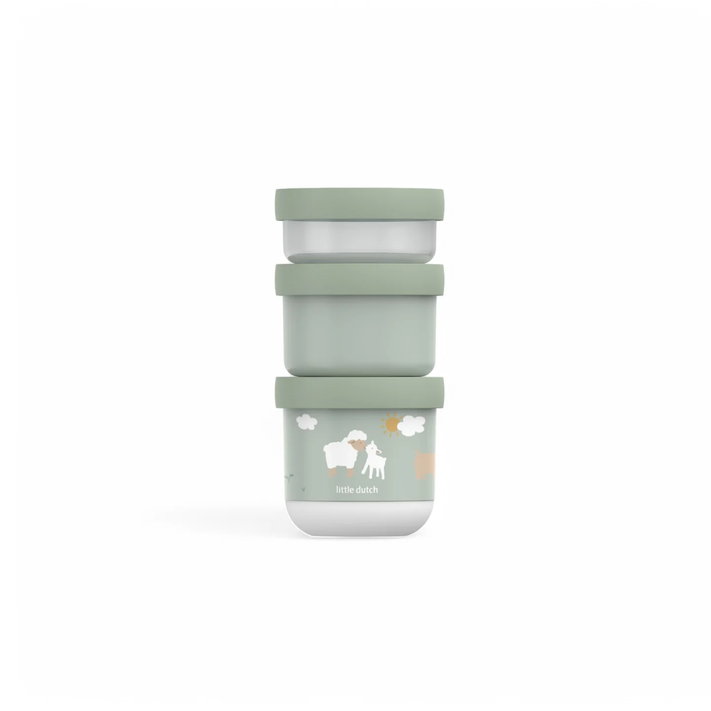 Mio Little Farm Σετ 3 Στοιβαζόμενα Δοχεία Φαγητού