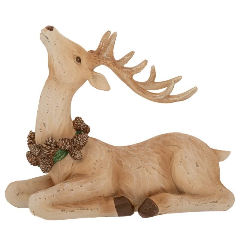 Καθιστό Ελάφι Που Κοιτάει Ψηλά