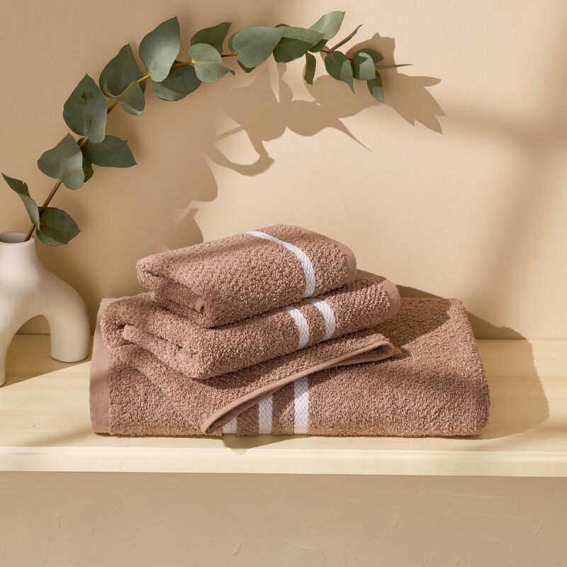 Bale Σετ Πετσέτες Προσώπου 2τμχ Dusty Pink Coffee