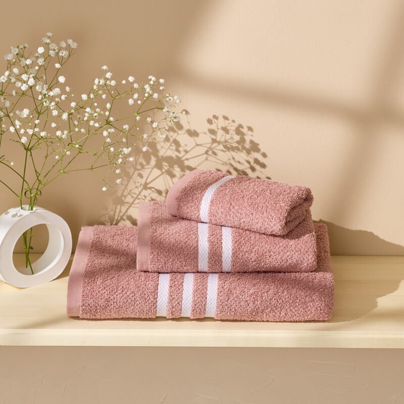 Bale Σετ Πετσέτες Προσώπου 2τμχ Dusty Pink Coffee