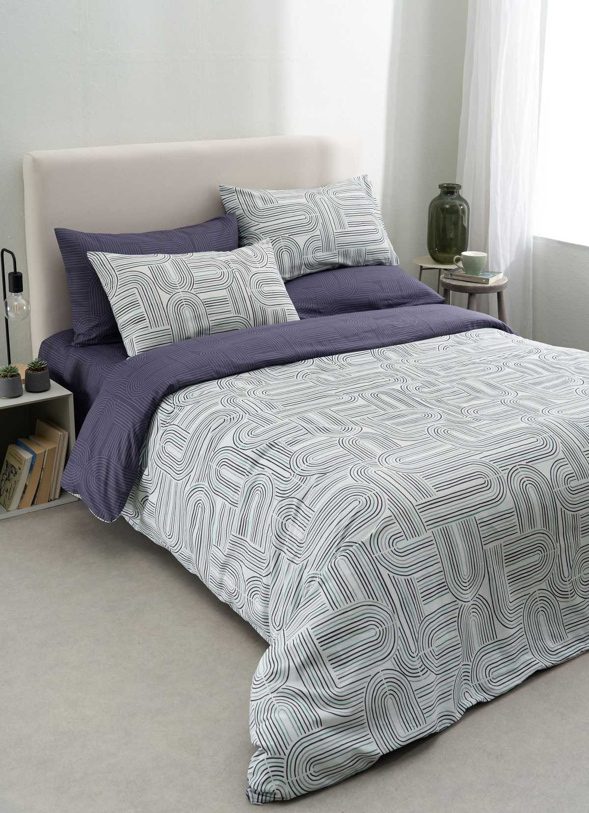 Lorena-2 Σετ Σεντόνια Υ/Δ 4τμχ στρωμένα σε κρεβάτι