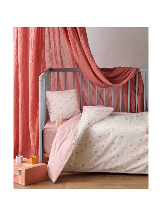 Marker 18 Σετ Σεντόνια Κούνιας 3τμχ στρωμένο σε κρεβάτι