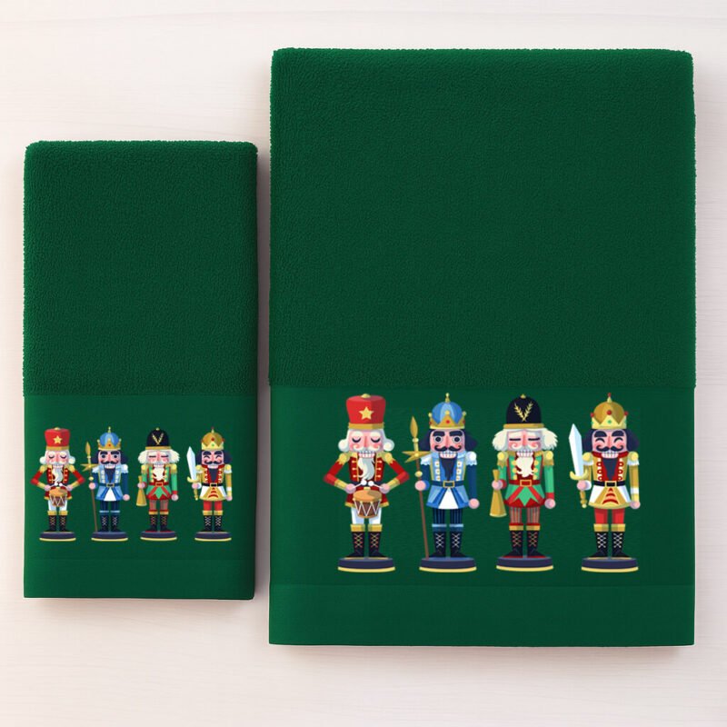 Nutcrackers Σετ Χριστουγεννιάτικες Πετσέτες 2τμχ