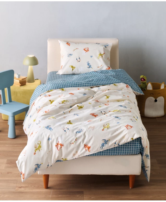 Poldo Σετ Σεντόνι Μονό 3τμχ στρωμένο σε κρεβάτι