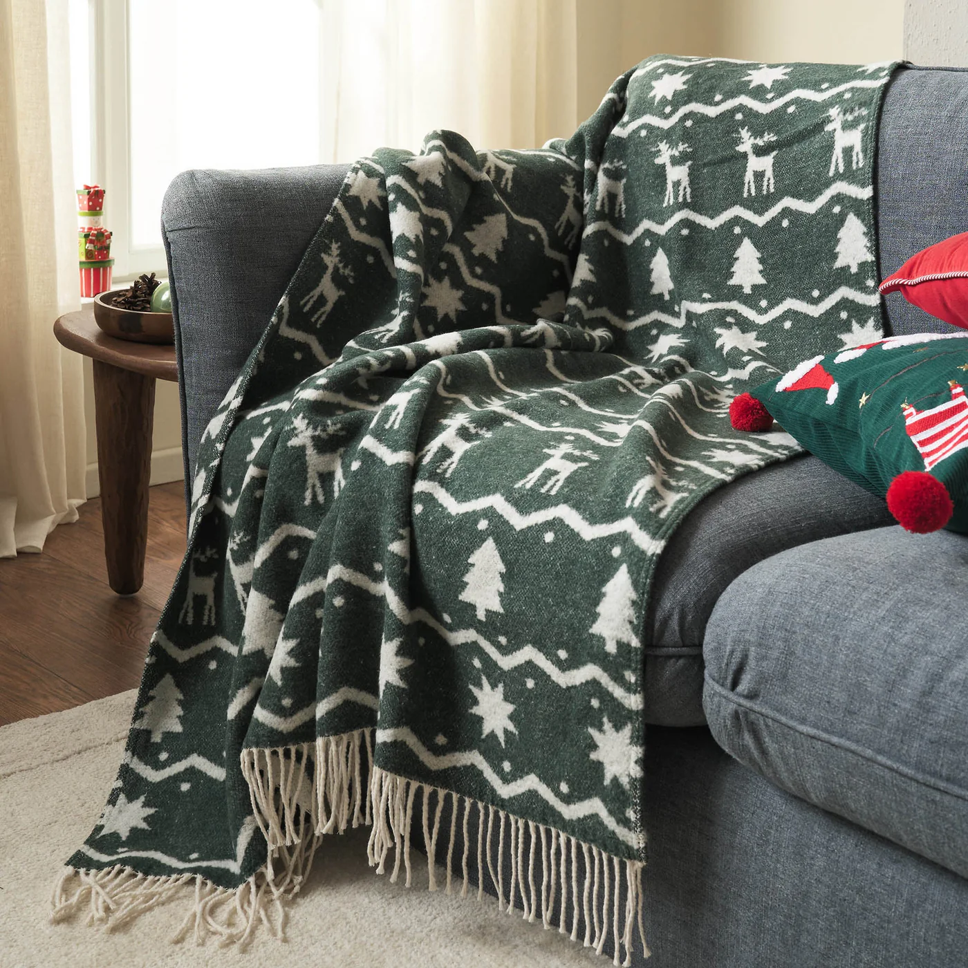 Waffle 471 Κουβερτάκι Καναπέ, στρωμένο σε καναπέ