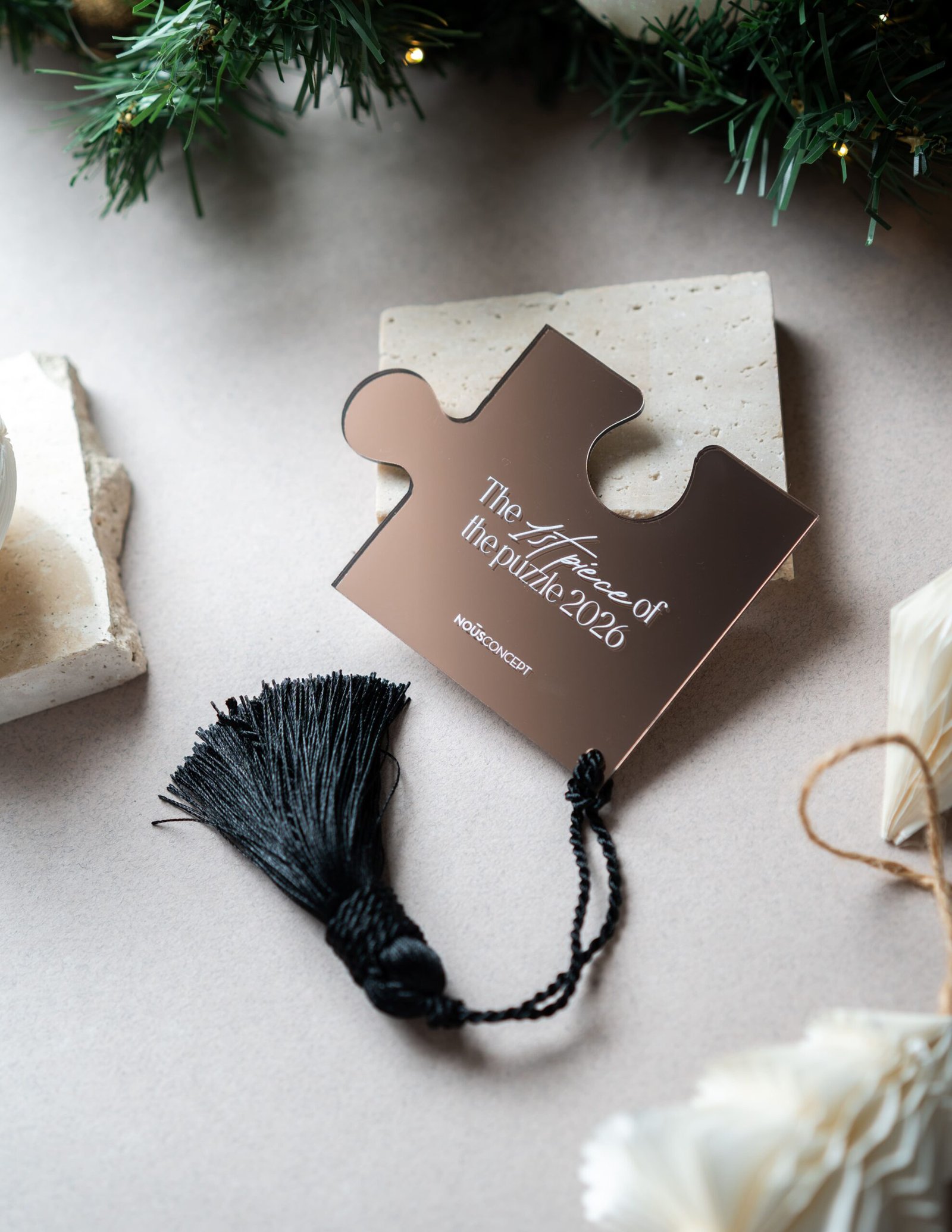 Γούρι Logo Κομμάτι Puzzle Καθρέφτη Μπρονζέ 2026