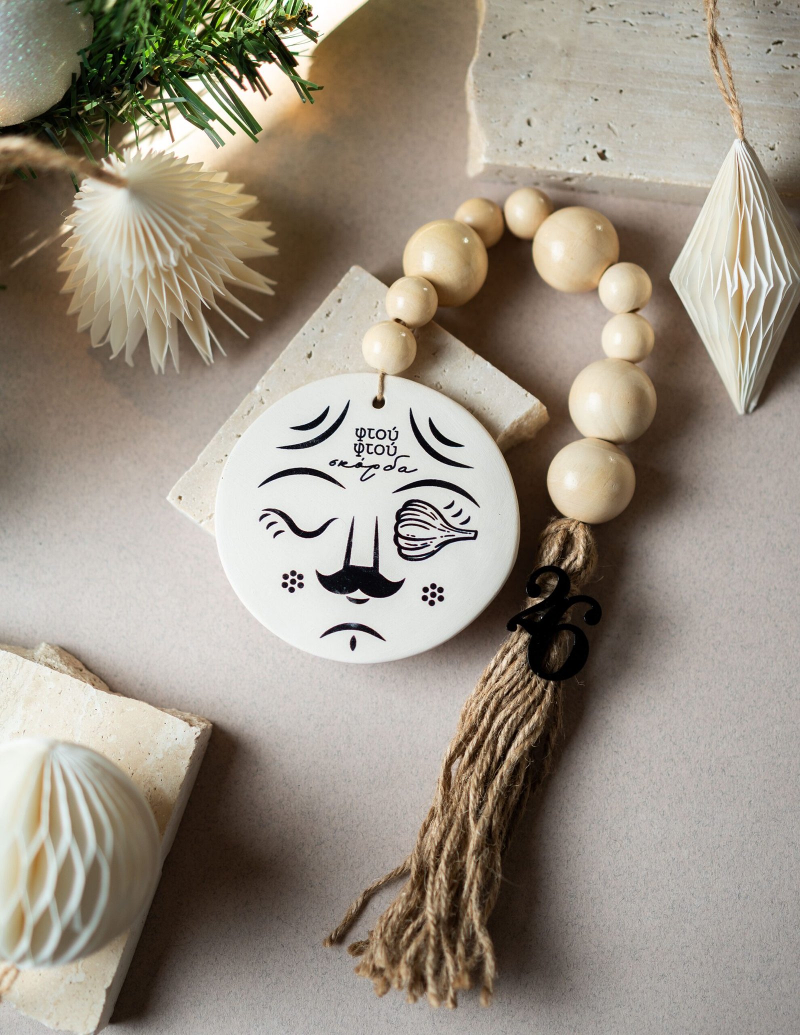 Κεραμικό Χειροποίητο Γούρι Πρόσωπο Άνδρα 2026