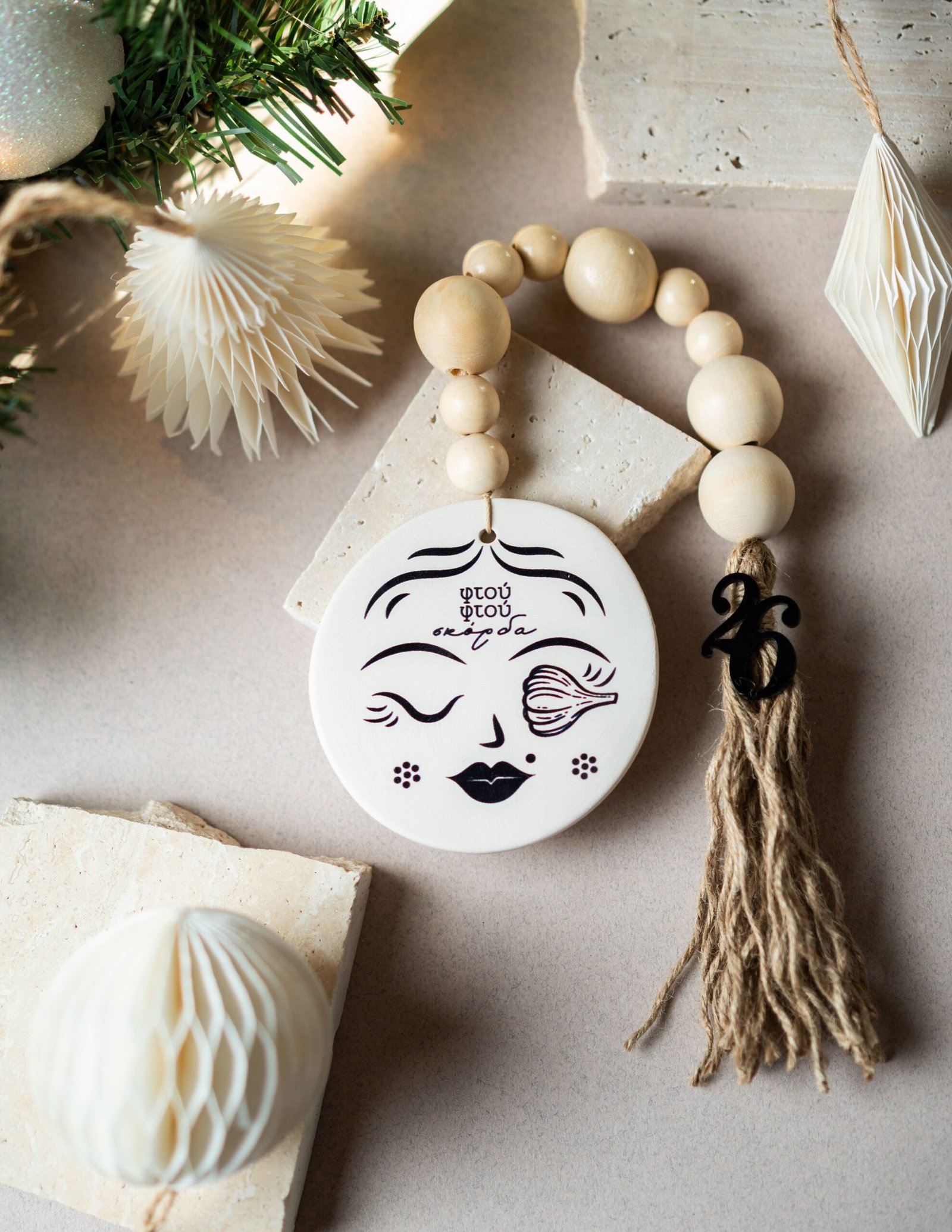 Κεραμικό Χειροποίητο Γούρι Πρόσωπο Γυναίκας 2026