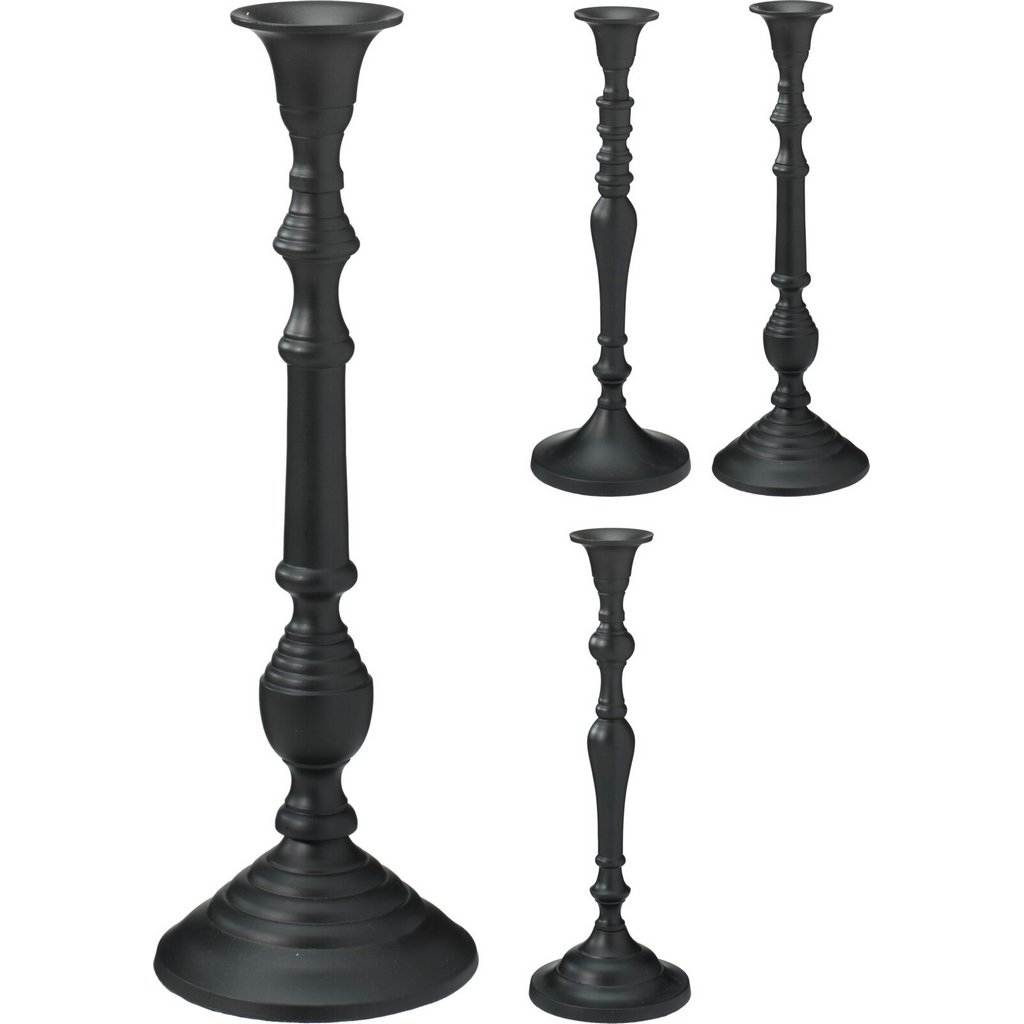 Μεταλλικό Κηροπήγιο Μαύρο 29cm