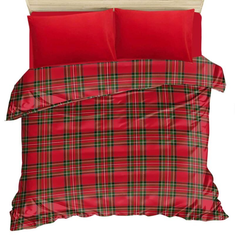 Σετ Χριστουγεννιάτικη Παπλωματοθήκη Μονή 2τμχ