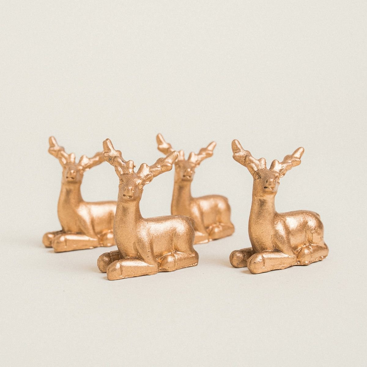 Σετ Χρυσά Ταρανδάκια 4τμχ