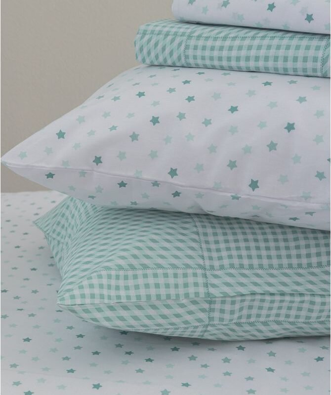 BB100 Ζεύγος Βρεφικές Μαξιλαροθήκες Aqua