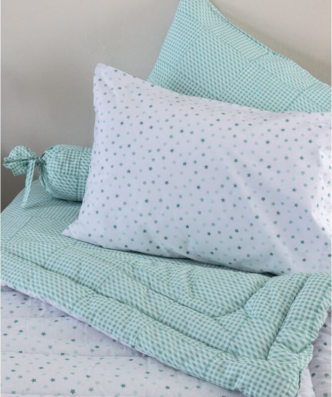 BB101 Ζεύγος Βρεφικές Μαξιλαροθήκες Aqua