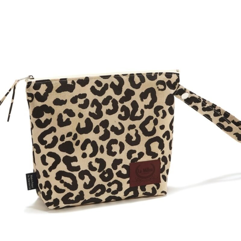 Leopard Waterproof Cosmetic Bag Cream