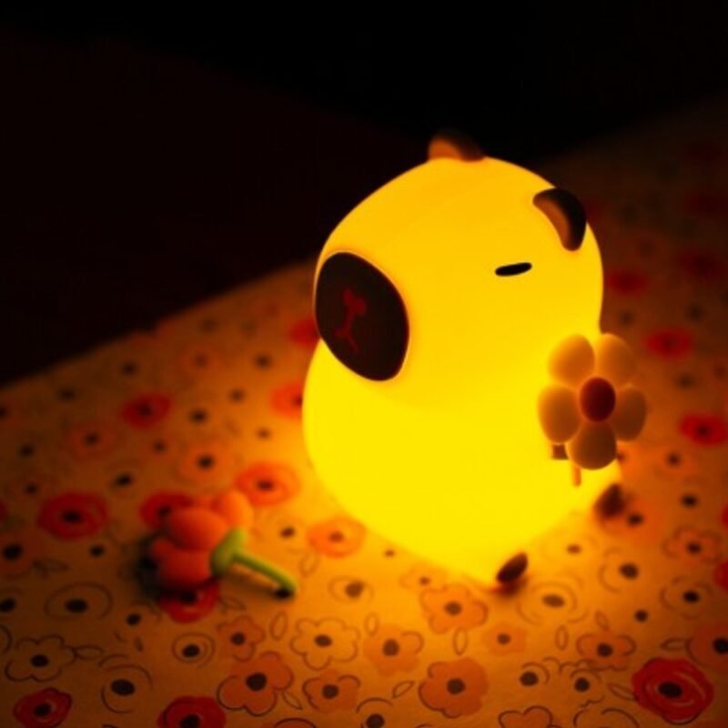 Καπιμπάρα Με Λουλούδια Παιδικό Φωτάκι Νυκτός RGB