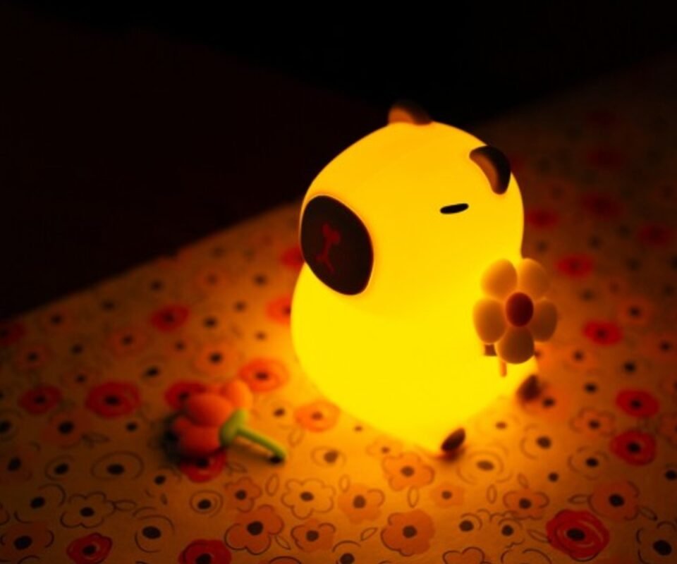 Καπιμπάρα Με Λουλούδια Παιδικό Φωτάκι Νυκτός RGB