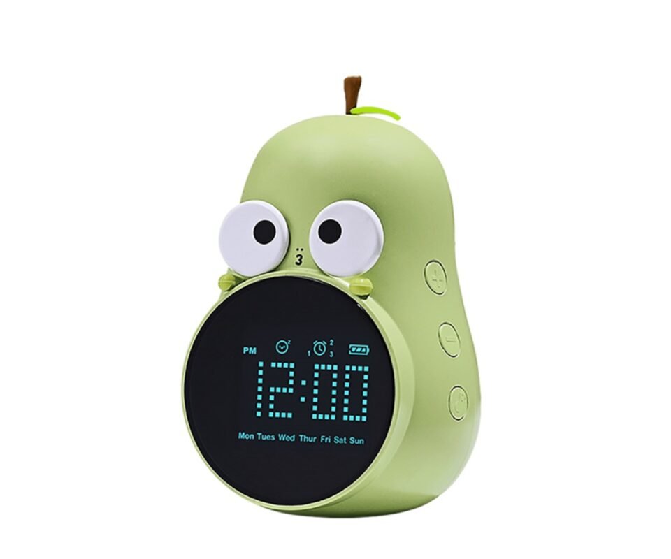 Αχλάδι Φωτιζόμενο Ηλεκτρονικό Ξυπνητήρι Πράσινο