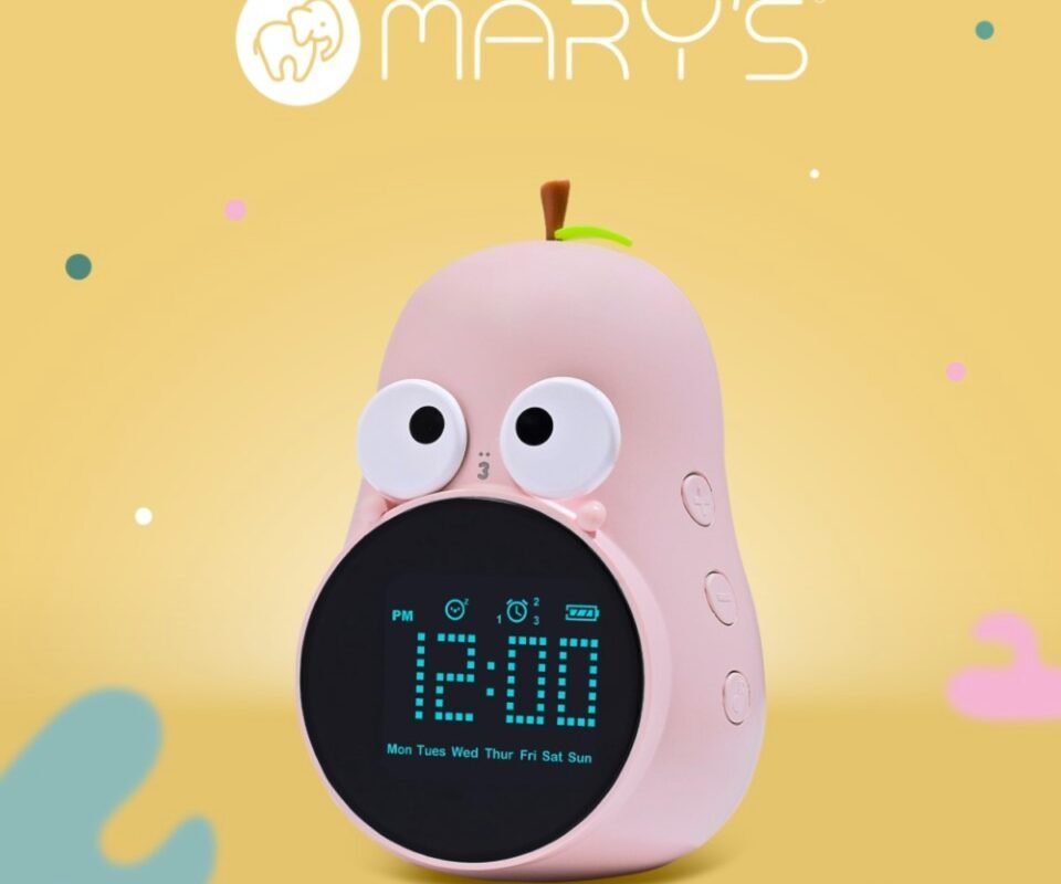 Αχλάδι Φωτιζόμενο Ηλεκτρονικό Ξυπνητήρι Ροζ