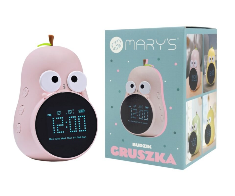 Αχλάδι Φωτιζόμενο Ηλεκτρονικό Ξυπνητήρι Ροζ