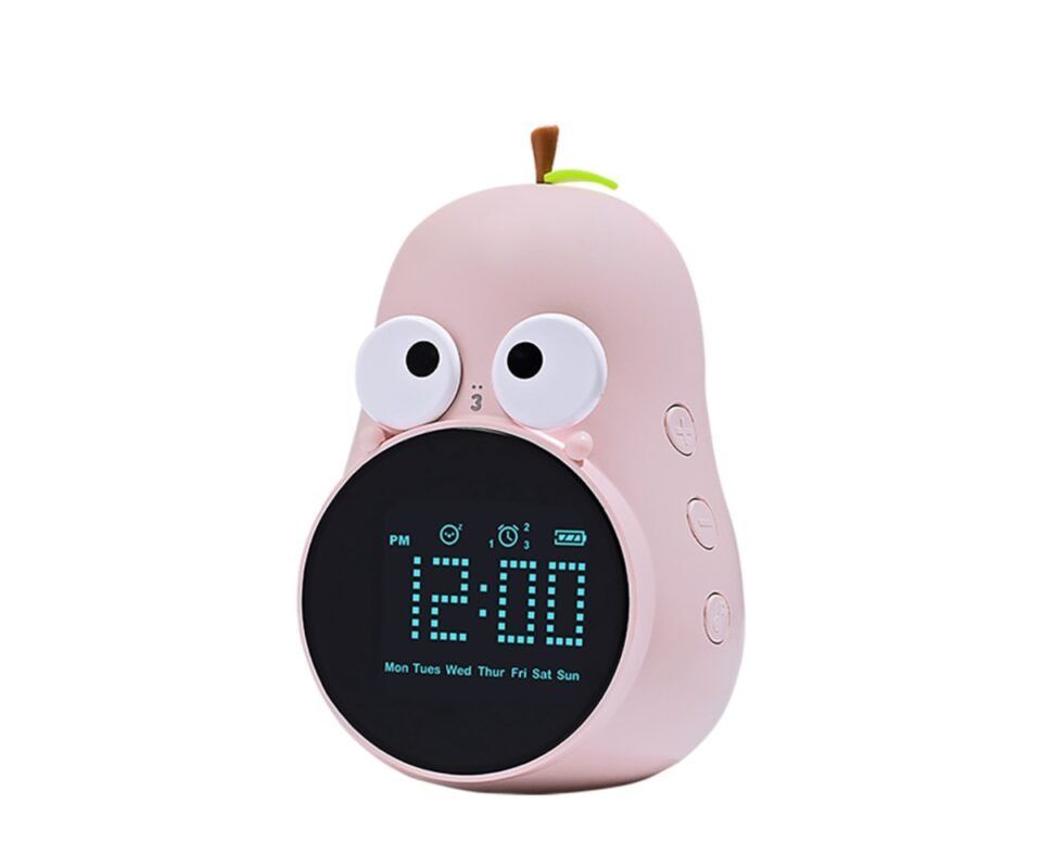 Αχλάδι Φωτιζόμενο Ηλεκτρονικό Ξυπνητήρι Ροζ