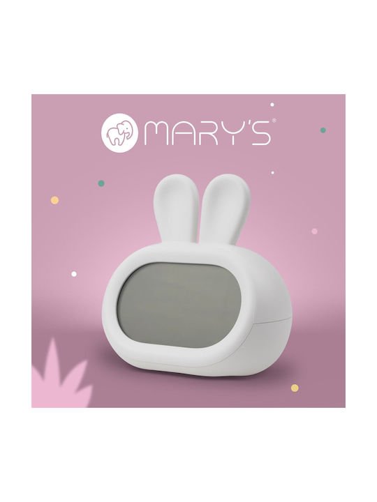 Λαγουδάκι Φωτιζόμενο Ηλεκτρονικό Ξυπνητήρι Λευκό