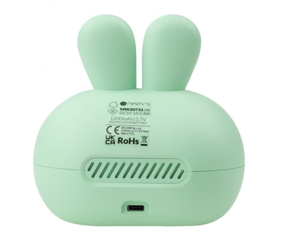 Λαγουδάκι Φωτιζόμενο Ηλεκτρονικό Ξυπνητήρι Πράσινο