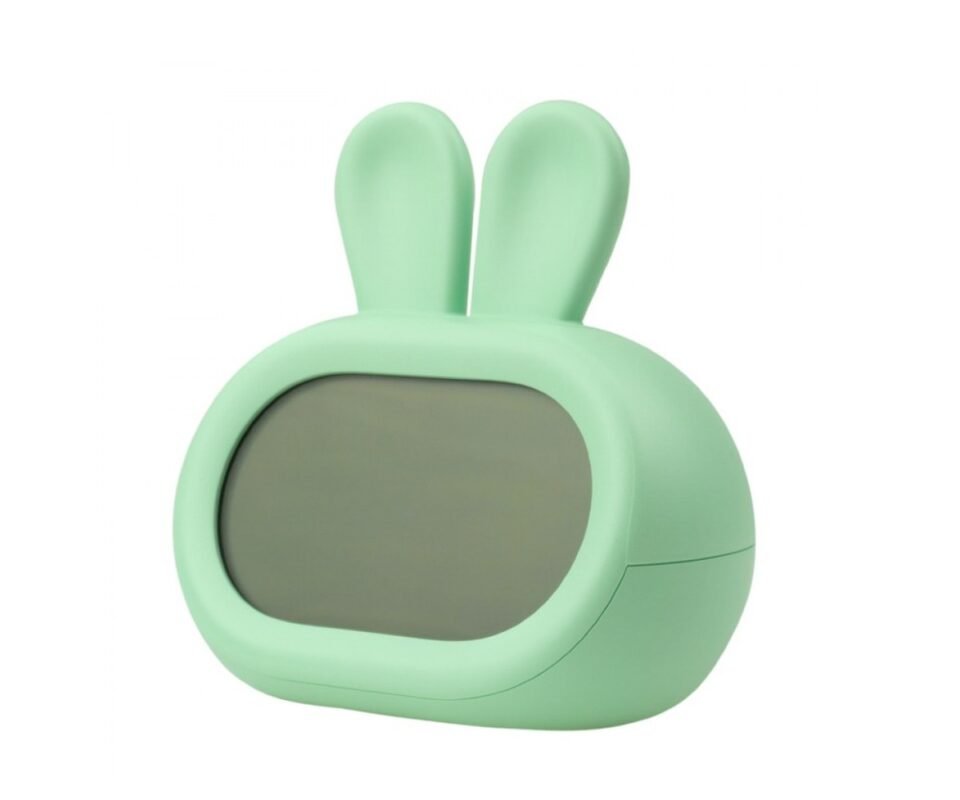 Λαγουδάκι Φωτιζόμενο Ηλεκτρονικό Ξυπνητήρι Πράσινο