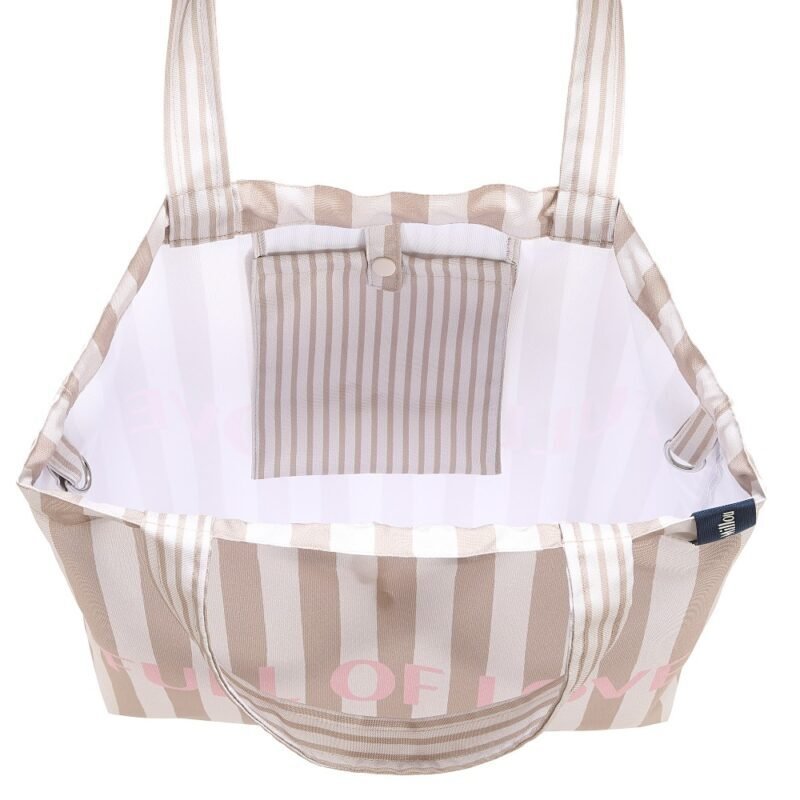 Stripes Shopper Bag Beige