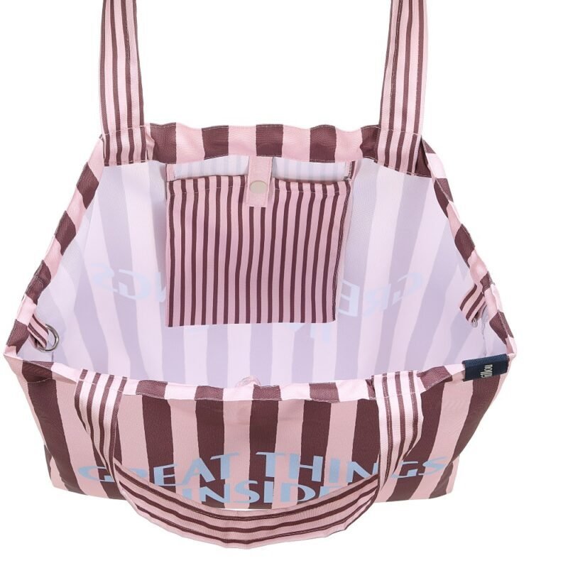 Stripes Shopper Bag Pink