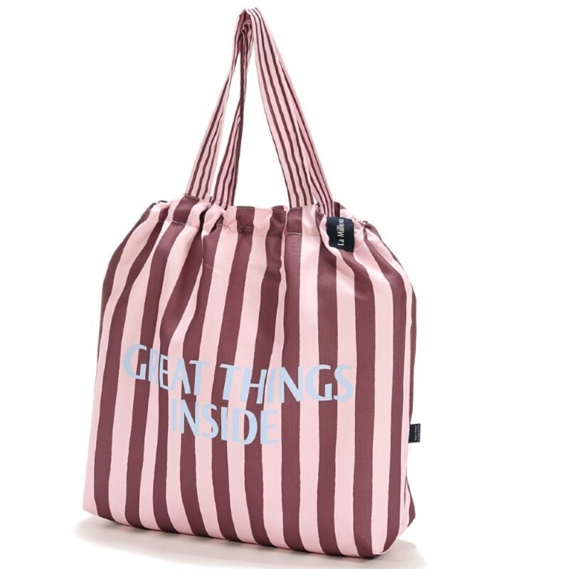 Stripes Shopper Bag Pink