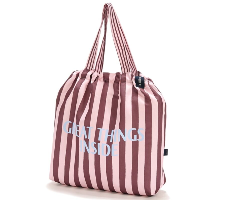 Stripes Shopper Bag Pink