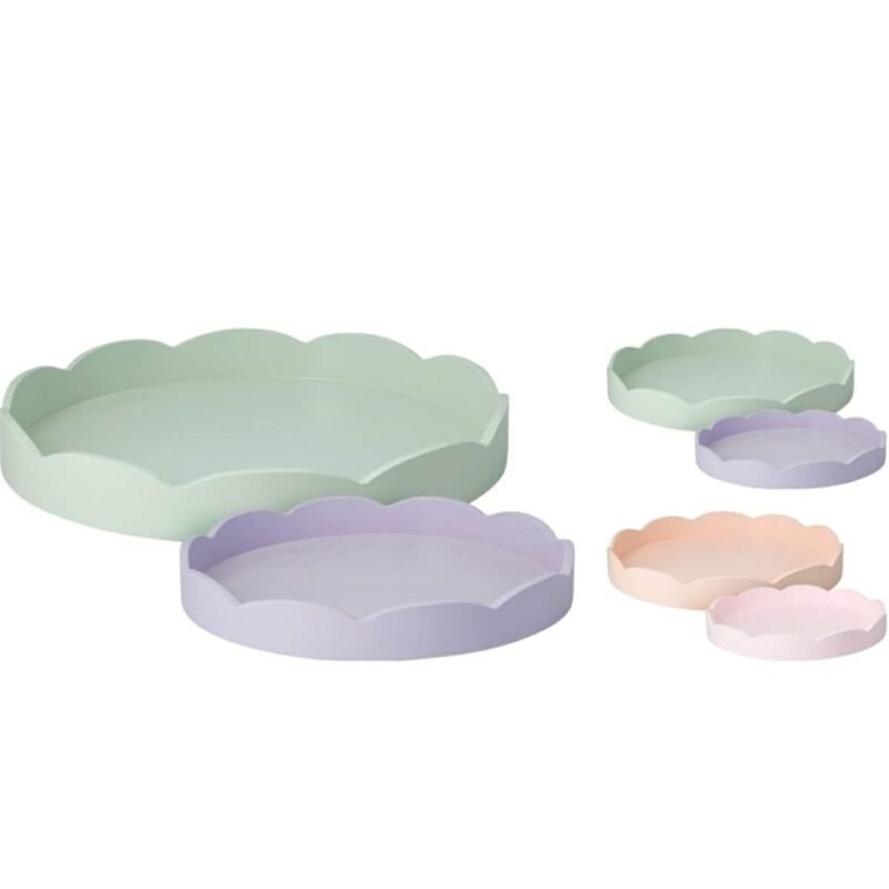 Σετ 2 Ξύλινοι Δίσκοι Με Σχέδιο