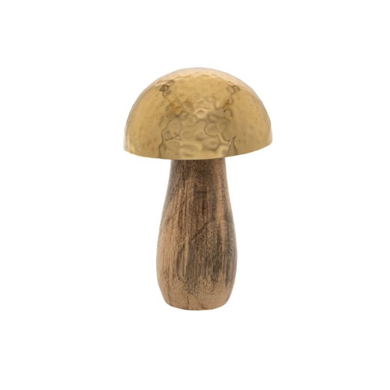 Ξύλινο Μανιτάρι Με Χρυσό Σφυρήλατο