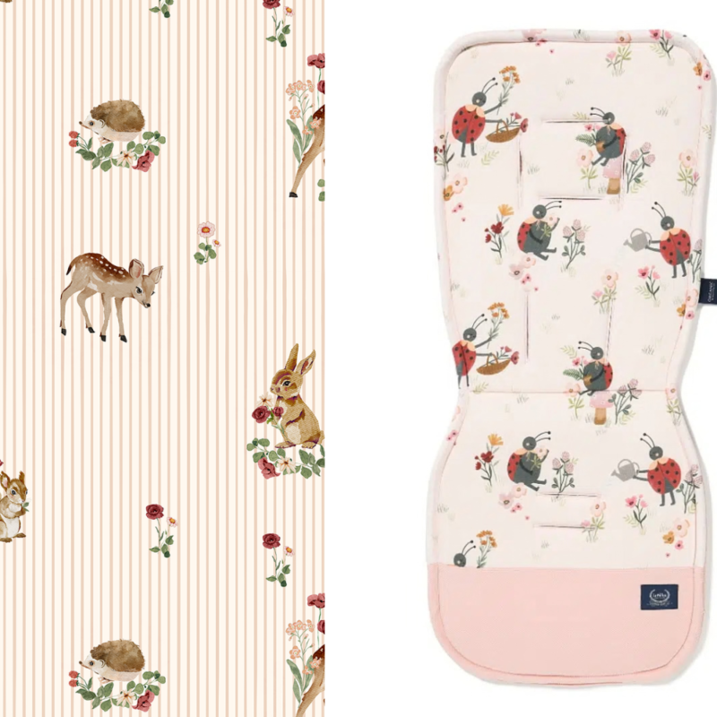 Bambiland Velvet Προστατευτικό Καροτσιού Powder Pink