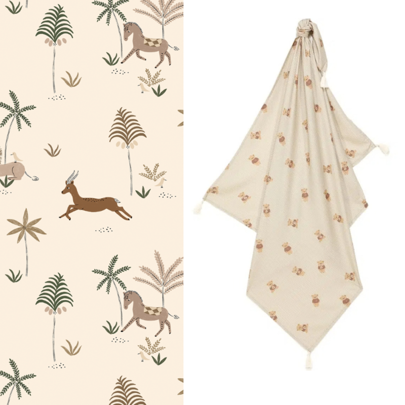 Little Savannah Bamboo Κουβέρτα Swaddle