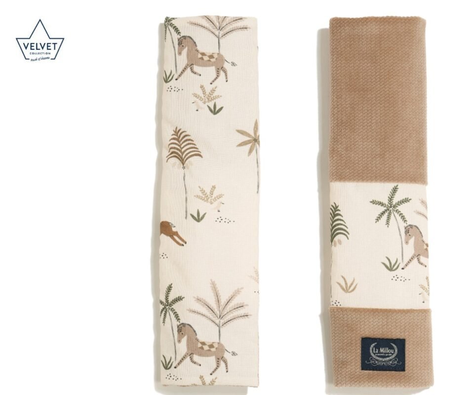 Jersey Seat Belt Cover Little Savannah Velvet Mocca