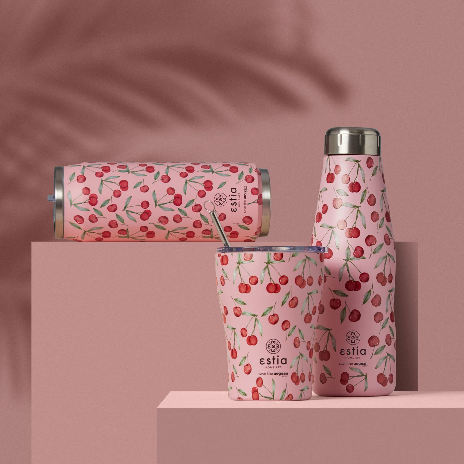 Travel Flask Cherry Rose 500ml - Image 3
