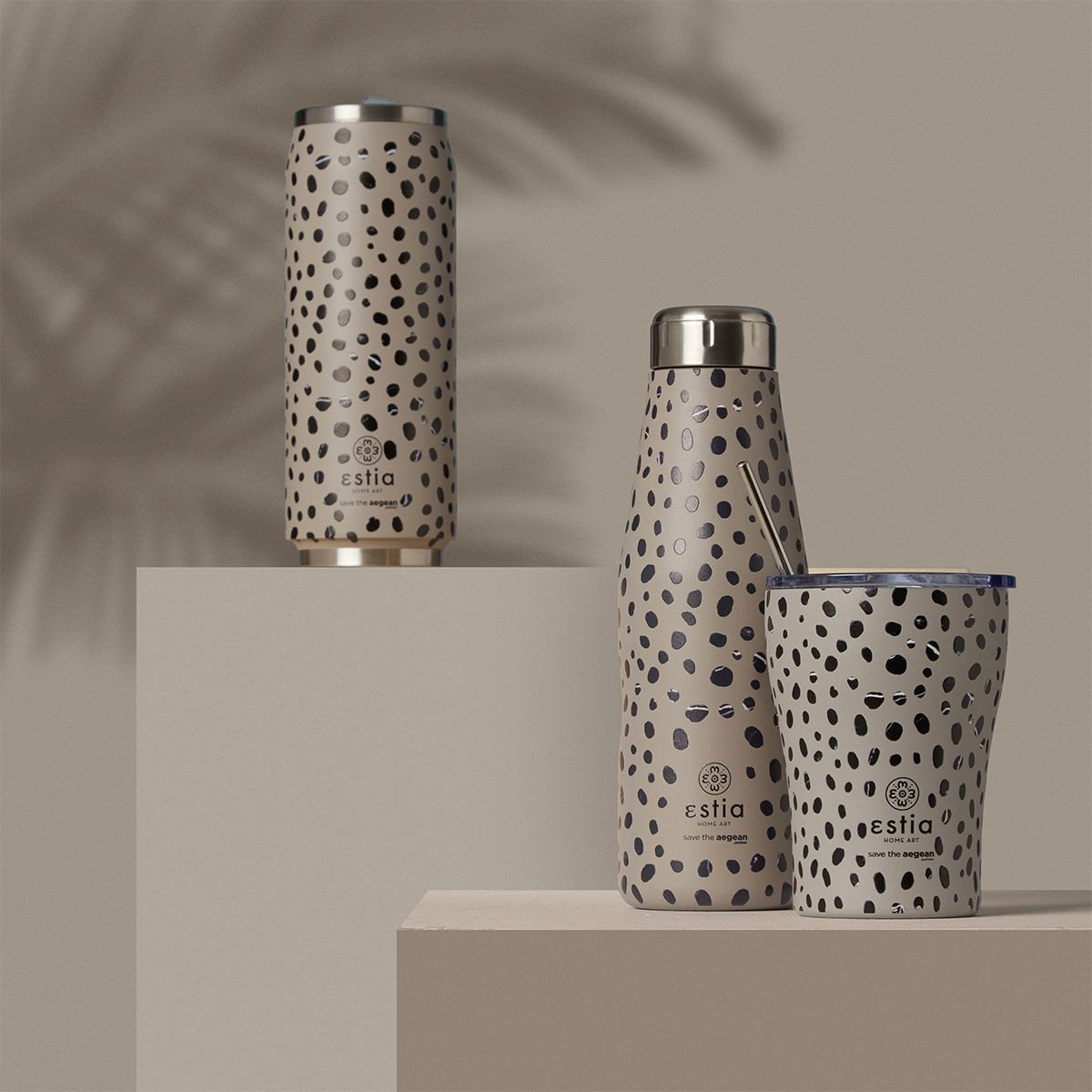 Travel Flask Leopard Taupe 500ml